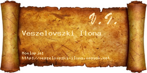 Veszelovszki Ilona névjegykártya