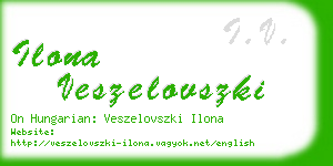 ilona veszelovszki business card